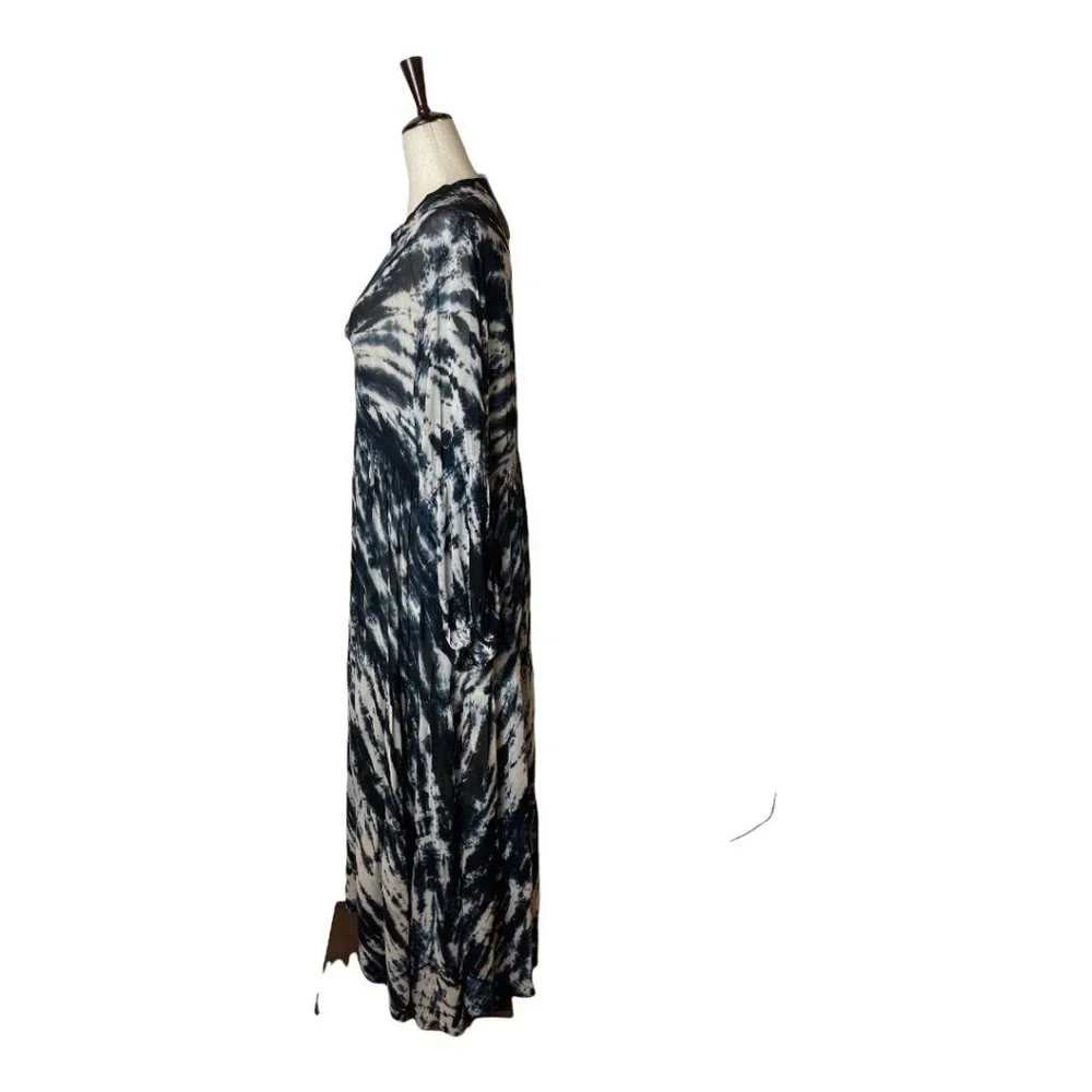 NWT Young Fabulous & Broke Black & White Tie-Dye Tallia Maxi Midi Dress S - Picture 4 of 11